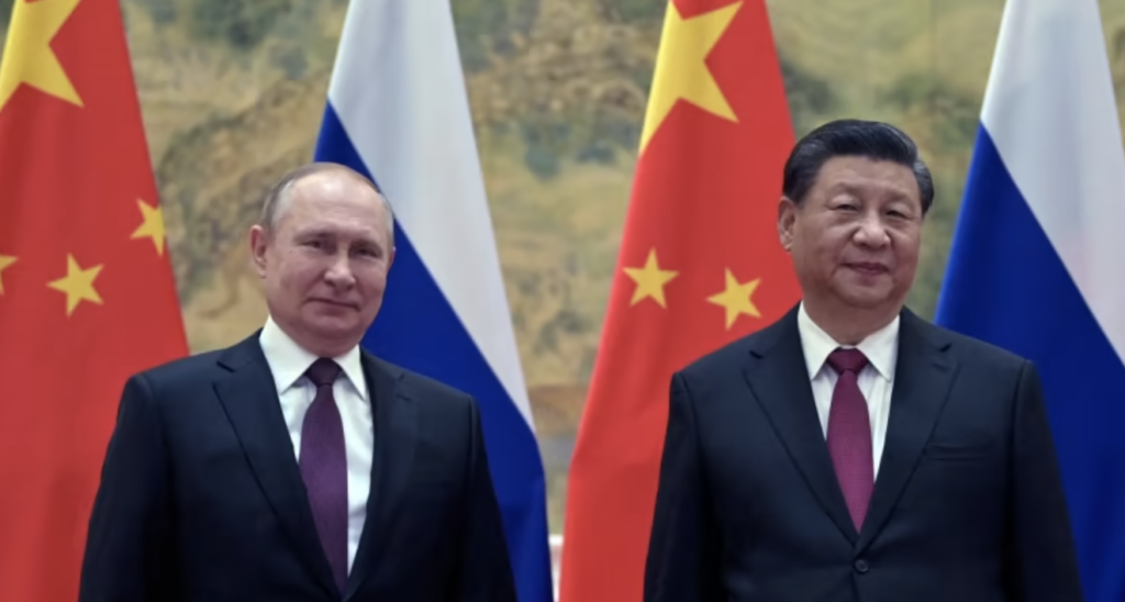 Russian President Vladimir Putin (left) and Chinese President Xi Jinping